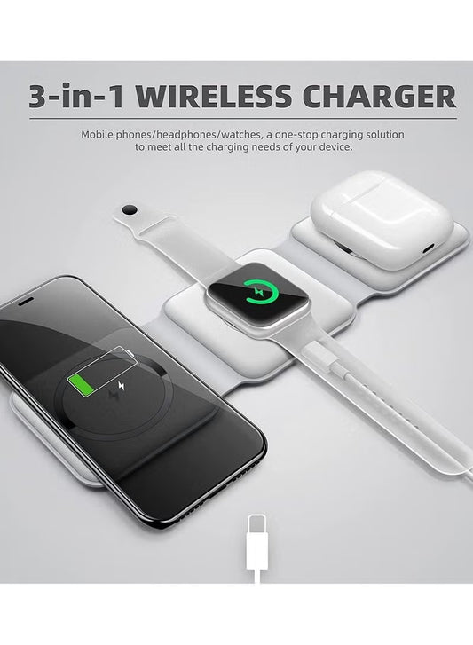 3-in-1 Magnetic Foldable Wireless Charger